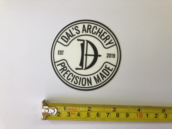 White & Black Vinyl Sticker - Image 2