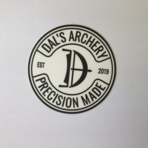 White & Black Vinyl Sticker